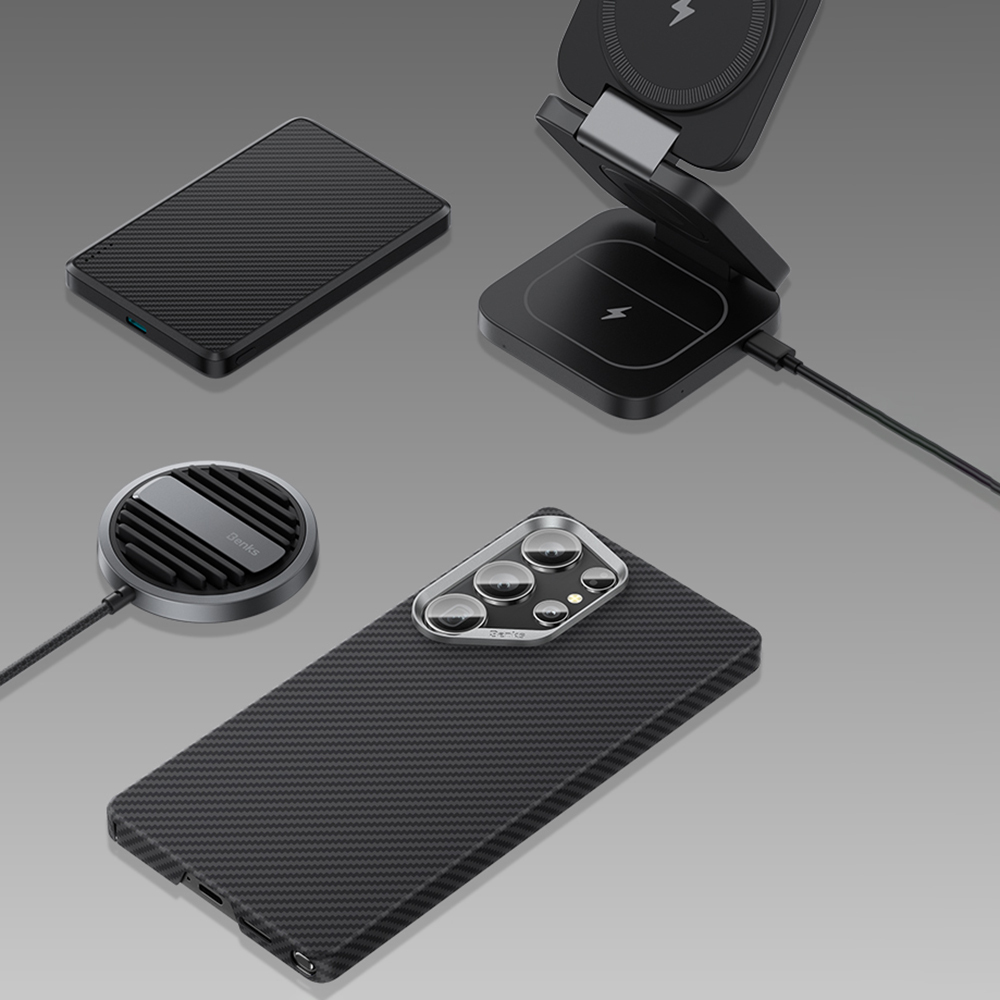 Samsung Galaxy S25 Uyumlu Ultra Kılıf Benks Magsafe Şarj Özellikli Magnetik ArmorAir 600D Kevlar Fiber Kapak - 10