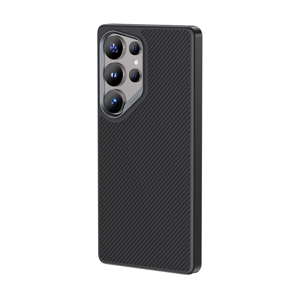 Samsung Galaxy S25 Uyumlu Ultra Kılıf Karbon Fiber Magsafe Şarj Özellikli Benks Hybrid ArmorPro 600D Kevlar Kapak - 1