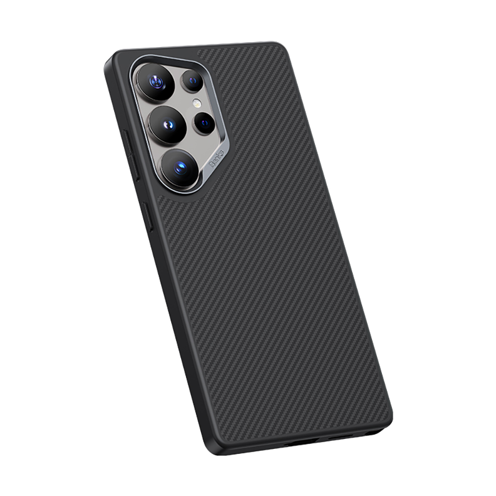 Samsung Galaxy S25 Uyumlu Ultra Kılıf Karbon Fiber Magsafe Şarj Özellikli Benks Hybrid ArmorPro 600D Kevlar Kapak - 3