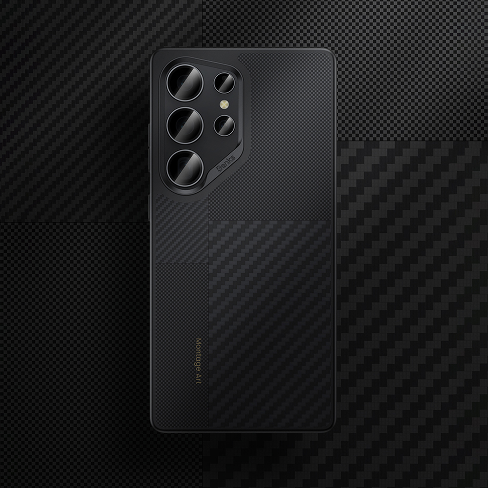 Samsung Galaxy S25 Uyumlu Ultra Kılıf Magsafe Şarj Özellikli Karbon Fiber Benks Montage Hybrid ArmorPro Kevlar Kapak - 7