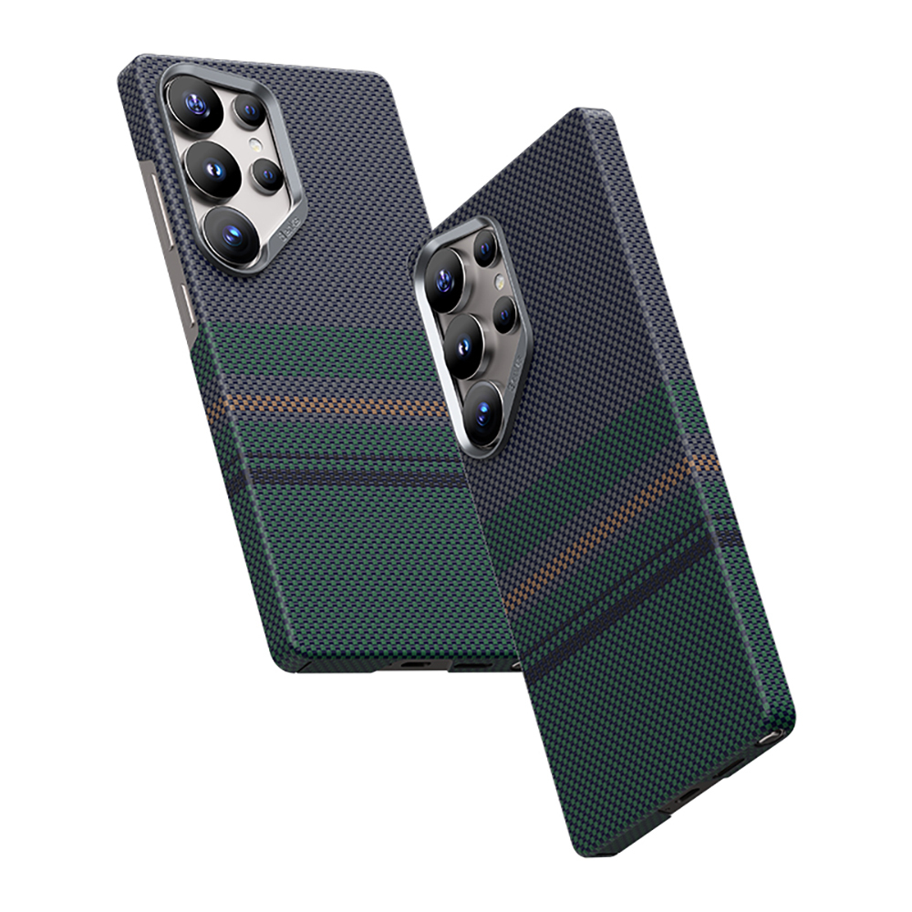 Samsung Galaxy S25 Uyumlu Ultra Kılıf Magsafe Şarj Özellikli Karbon Fiber Tasarımlı Benks Aurora ArmorAir Kevlar Kapak - 3