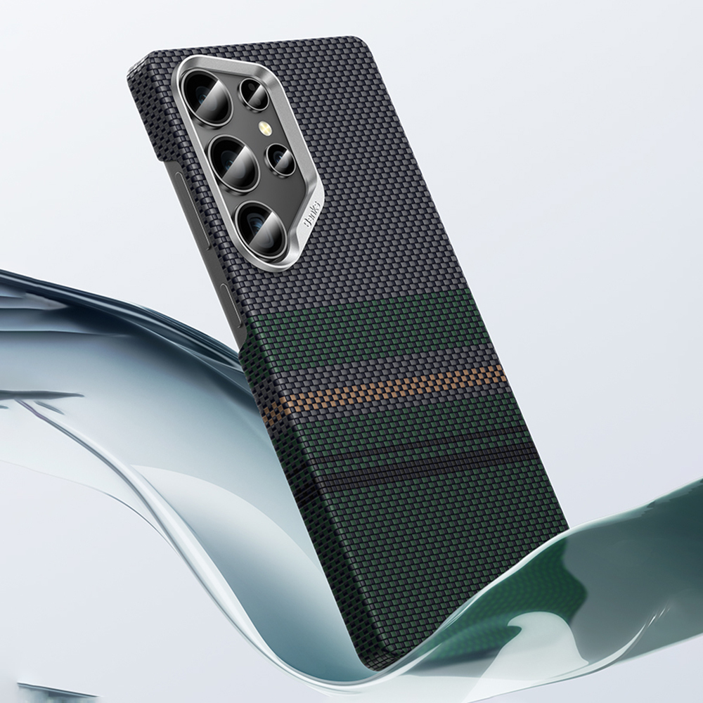 Samsung Galaxy S25 Uyumlu Ultra Kılıf Magsafe Şarj Özellikli Karbon Fiber Tasarımlı Benks Aurora ArmorAir Kevlar Kapak - 4