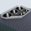 Samsung Galaxy S25 Uyumlu Ultra Kılıf Magsafe Şarj Özellikli Karbon Fiber Tasarımlı Benks Aurora ArmorAir Kevlar Kapak - 6