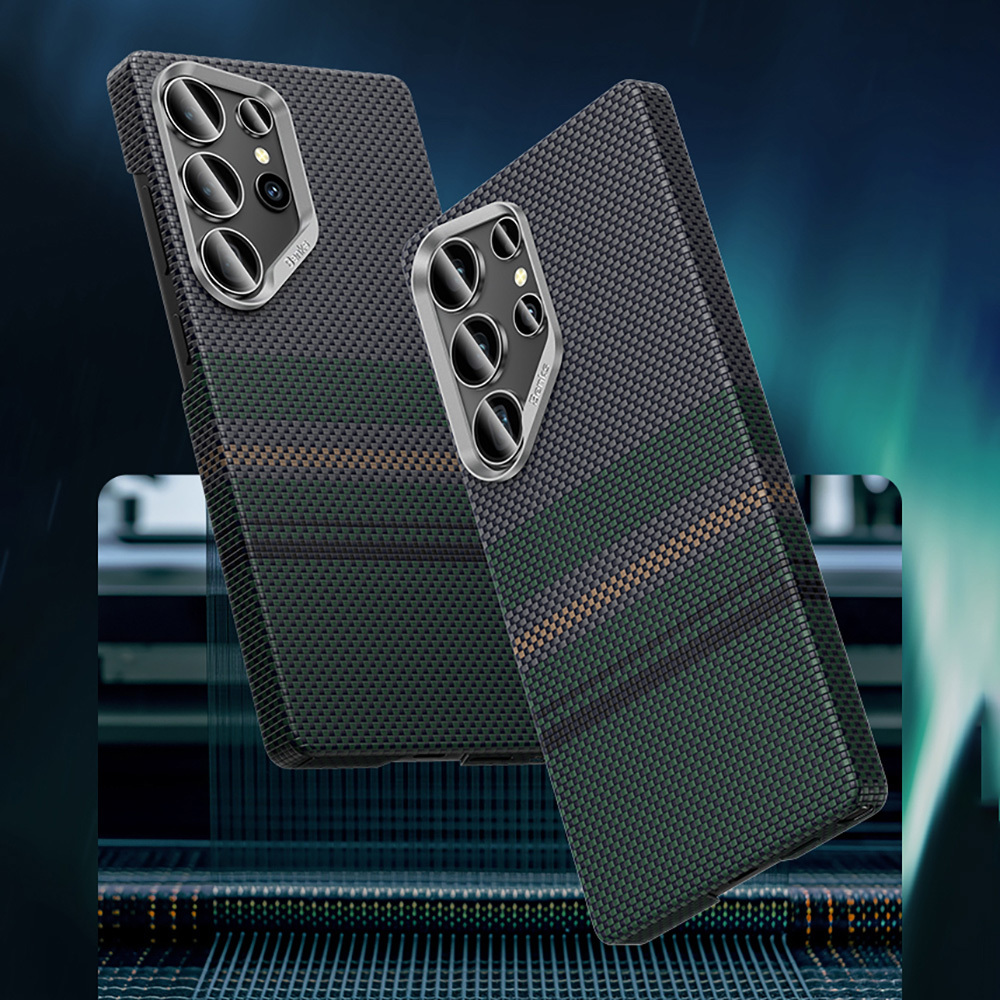 Samsung Galaxy S25 Uyumlu Ultra Kılıf Magsafe Şarj Özellikli Karbon Fiber Tasarımlı Benks Aurora ArmorAir Kevlar Kapak - 8