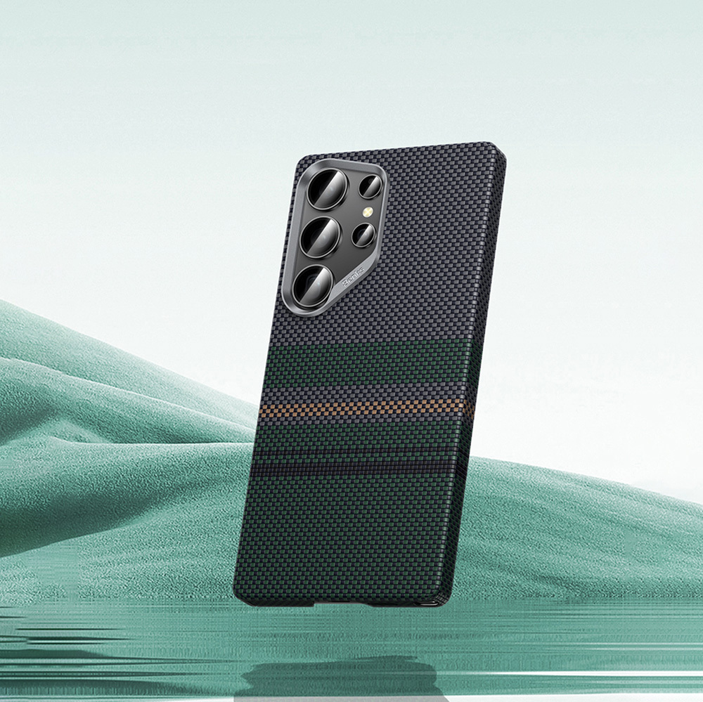 Samsung Galaxy S25 Uyumlu Ultra Kılıf Magsafe Şarj Özellikli Karbon Fiber Tasarımlı Benks Aurora ArmorAir Kevlar Kapak - 9