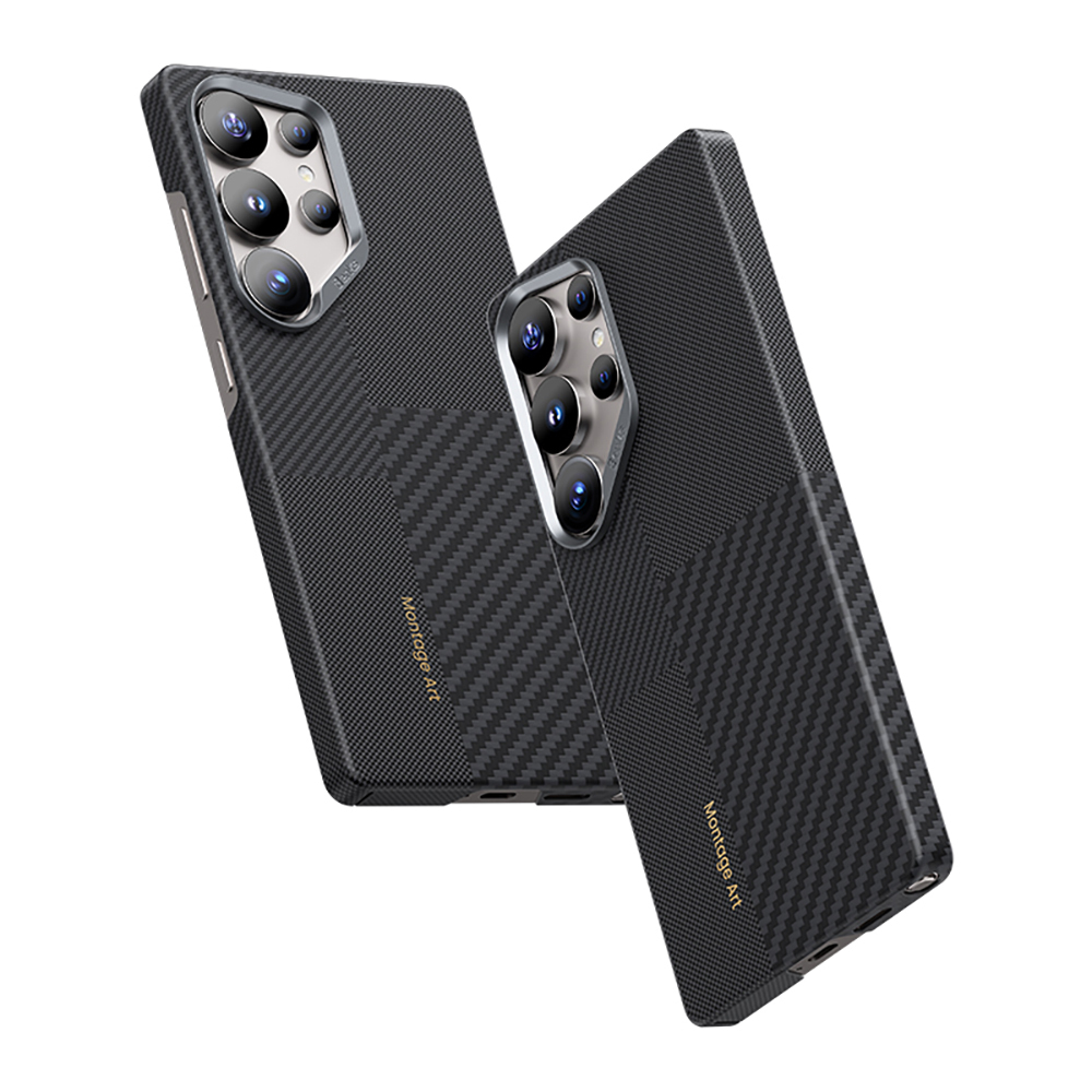 Samsung Galaxy S25 Uyumlu Ultra Magsafe Şarj Özellikli Karbon Fiber Benks Montage ArmorAir Kevlar Kapak - 4