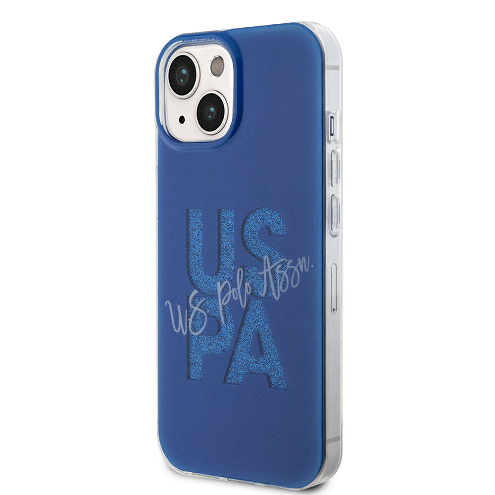 Apple iPhone 15 Uyumlu Kılıf U.S. Polo Assn. Orjinal Lisanslı Simli Parlak Alfabe Tasarım Kapak - 15