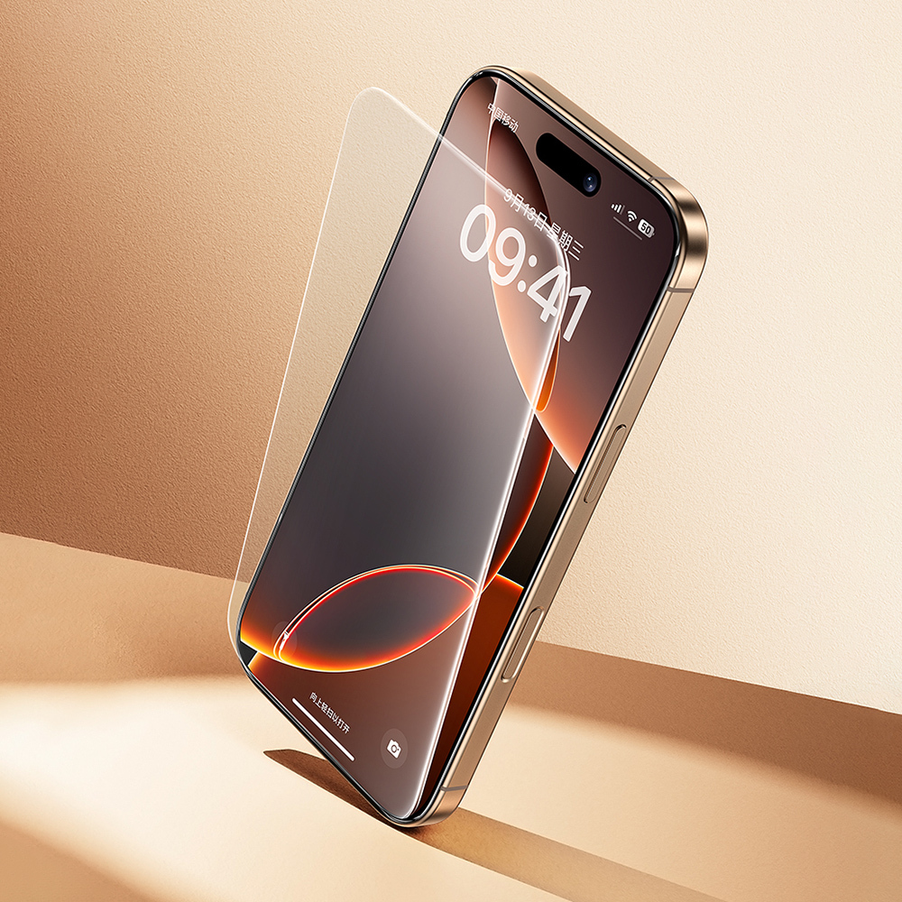 Apple iPhone 16 Pro Uyumlu Benks 0.3mm InvisiWarrior Ekranı Tam Kaplayan Full Şeffaf Ekran Koruyucu - 4