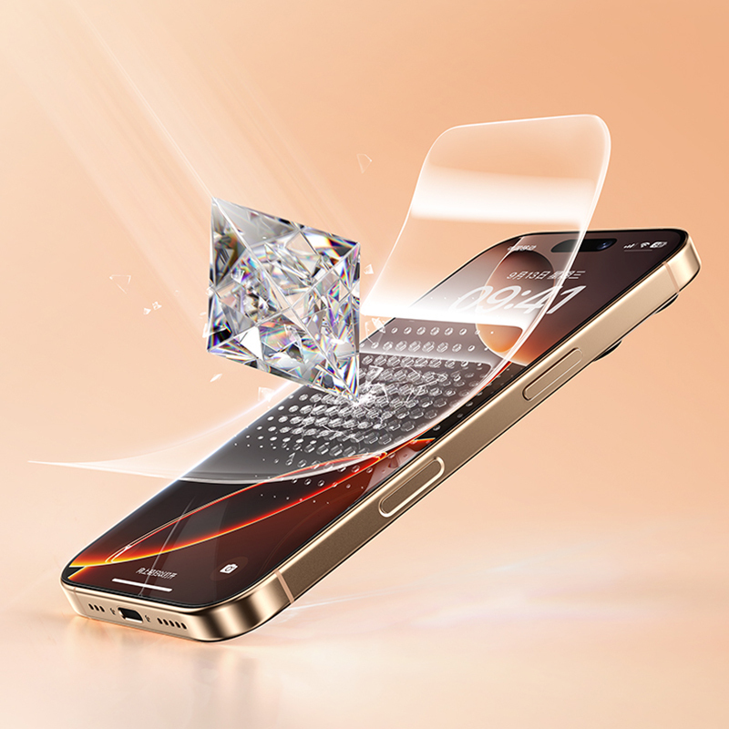 Apple iPhone 16 Pro Max Uyumlu Benks 0.3mm InvisiWarrior Ekranı Tam Kaplayan Full Şeffaf Ekran Koruyucu - 6