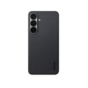 Samsung Galaxy S25 Uyumlu Kılıf Magsafe Şarj Özellikli 600D Aramid Fiber Pitaka Ultra-Slim Classic Serisi Black-Grey Twill Kapak - 1