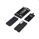 Samsung Galaxy S25 Uyumlu Plus Kılıf Magsafe Şarj Özellikli 600D Aramid Fiber Pitaka Ultra-Slim Classic Serisi Black-Grey Twill Kapak - 4