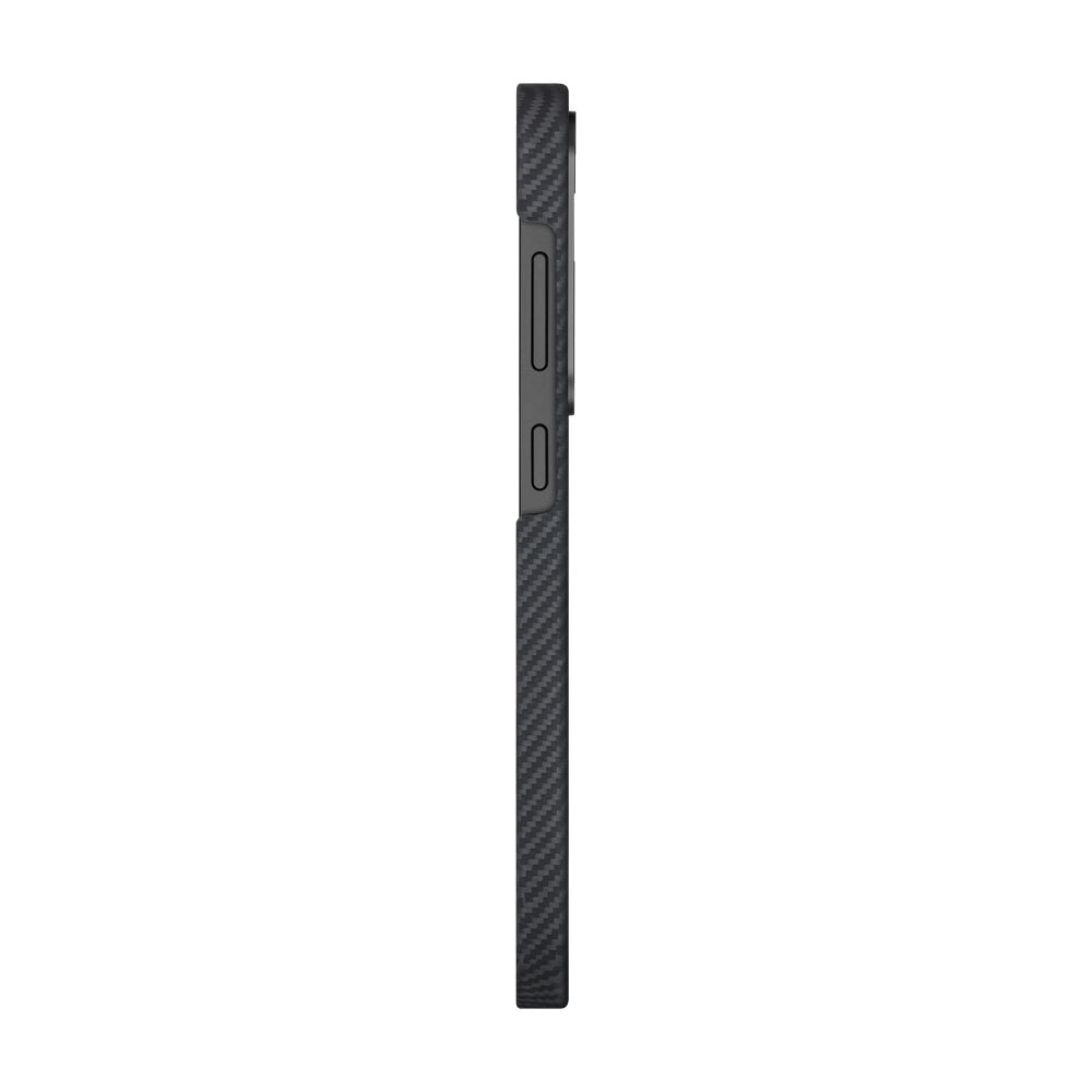 Samsung Galaxy S25 Uyumlu Plus Kılıf Magsafe Şarj Özellikli 600D Aramid Fiber Pitaka Ultra-Slim Classic Serisi Black-Grey Twill Kapak - 1