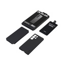 Samsung Galaxy S25 Uyumlu Ultra Kılıf Magsafe Şarj Özellikli 600D Aramid Fiber Pitaka Ultra-Slim Classic Serisi Black-Grey Twill Kapak - 4