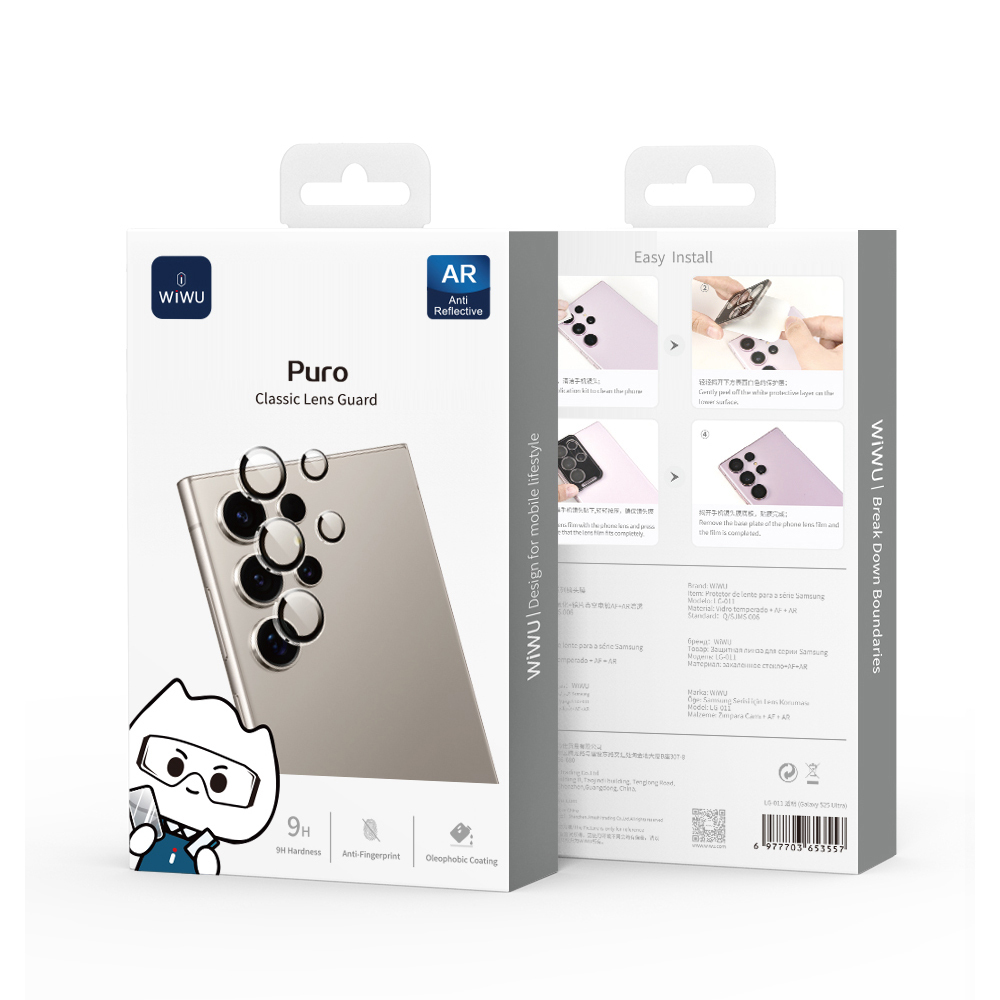 Samsung Galaxy S25 Uyumlu Ultra Wiwu LG-011 Lens Guard Oleofobik Anti Reflective Kamera Lens Koruyucu + Kolay Uygulama Aparatlı - 5