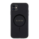 Apple iPhone 11 Uyumlu Kılıf Guess Orjinal Lisanslı Magsafe Şarj Özellikli Yazı Logolu Saffiano Classic Kapak - 2