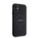 Apple iPhone 11 Uyumlu Kılıf Guess Orjinal Lisanslı Magsafe Şarj Özellikli Yazı Logolu Saffiano Classic Kapak - 3