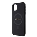 Apple iPhone 11 Uyumlu Kılıf Guess Orjinal Lisanslı Magsafe Şarj Özellikli Yazı Logolu Saffiano Classic Kapak - 5