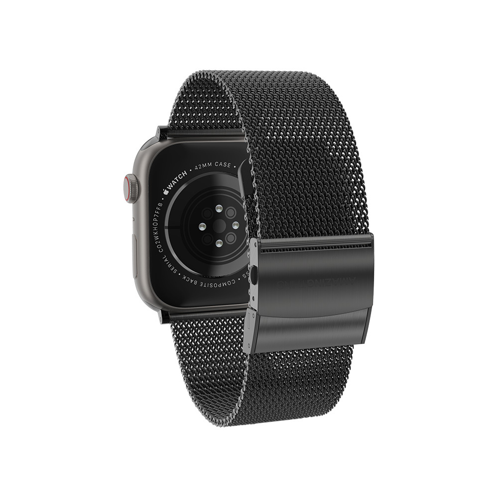 Apple Watch 7 41mm Uyumlu Amazingthing Titan Metal Hasır Kordon - 2