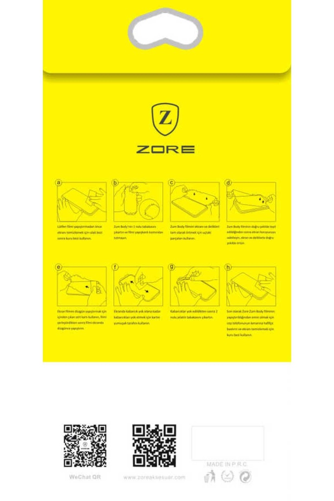 Apple iPhone XR Uyumlu Zore Zum Body Ekran Koruyucu