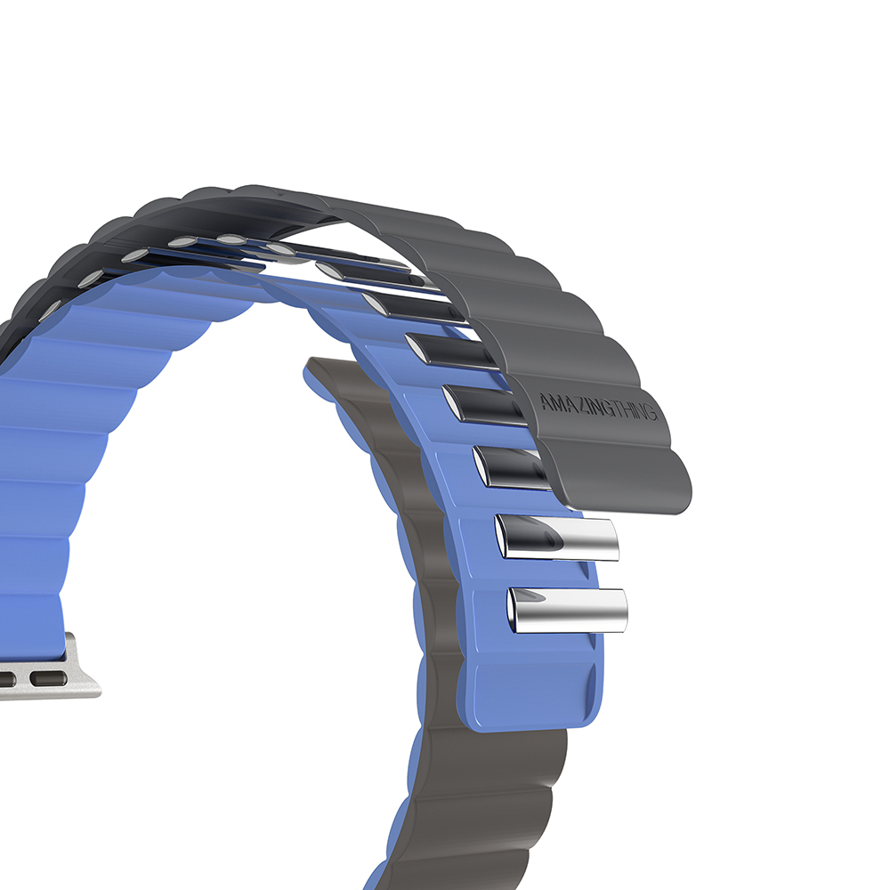 Apple Watch 10 46mm Amazingthing Smoothie Mag Magnetik Tak Çıkar Silikon Strap Kayış - 5