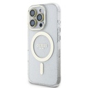 Apple iPhone 16 Pro Max Uyumlu Guess Orjinal Lisanslı 3'lü Aksesuar Seti IML Baskılı Simli Glitter Kılıf + Ekran Koruyucu + Lens Koruyucu - 1