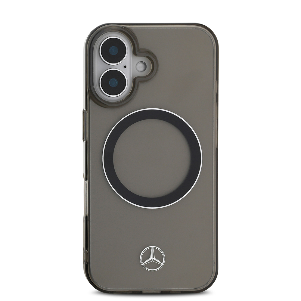 Apple iPhone 16 Uyumlu Kılıf Mercedes Benz Orjinal Lisanslı Magsafe Şarj Özellikli Saydam Yüzey Silver Ring Kapak - 2