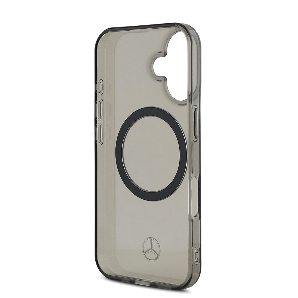 Apple iPhone 16 Uyumlu Kılıf Mercedes Benz Orjinal Lisanslı Magsafe Şarj Özellikli Saydam Yüzey Silver Ring Kapak - 6