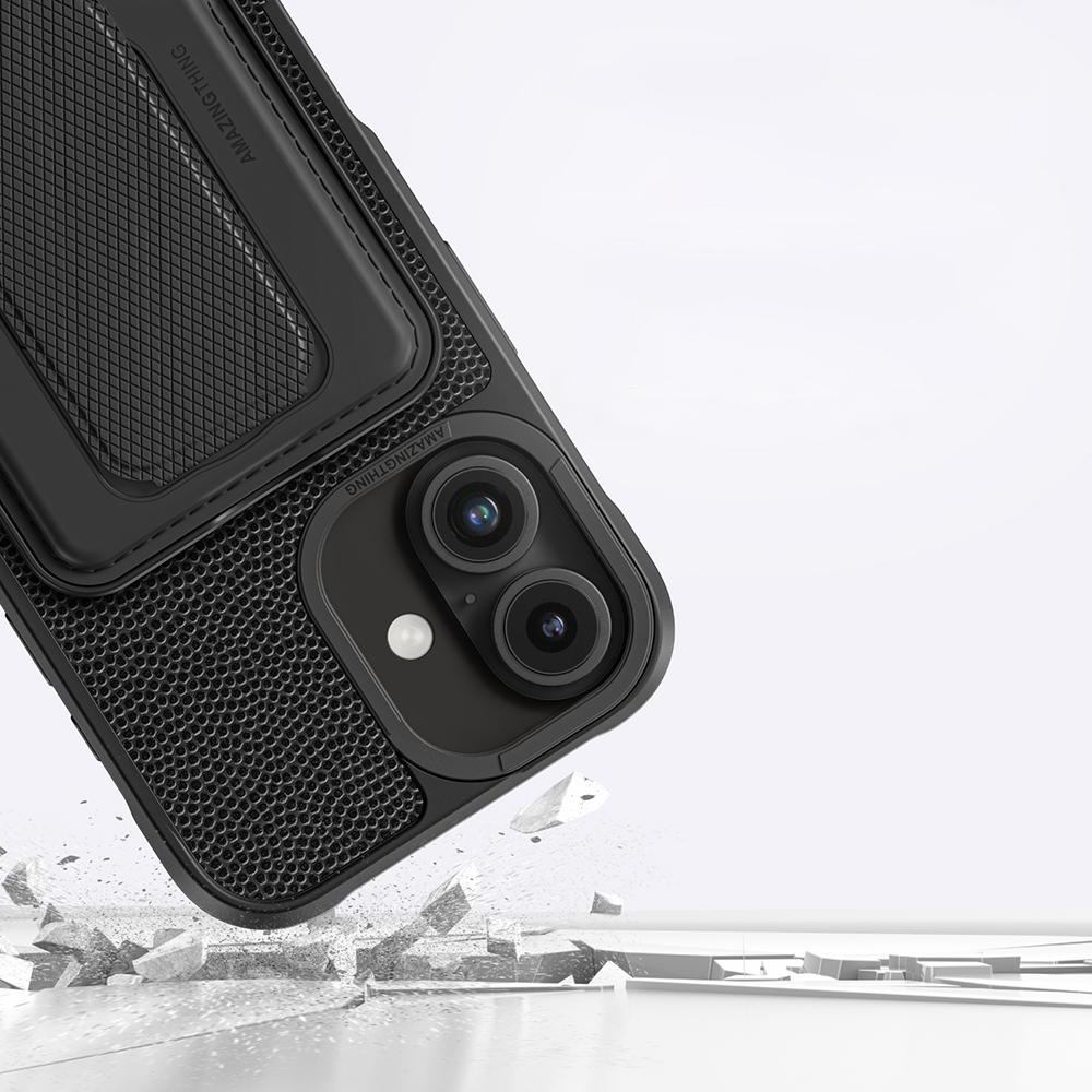 Apple iPhone 16 Uyumlu Kılıf Magsafe Şarj Özellikli Standlı Kartlıklı Set Amazingthing Glamour Luxe Serisi Kapak - 9