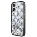 Apple iPhone 16 Uyumlu Kılıf Karl Lagerfeld Orjinal Lisanslı Simli KL Yazılı Monogram Gradient Kapak - 1