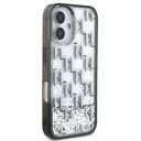 Apple iPhone 16 Uyumlu Kılıf Karl Lagerfeld Orjinal Lisanslı Simli KL Yazılı Monogram Gradient Kapak - 3