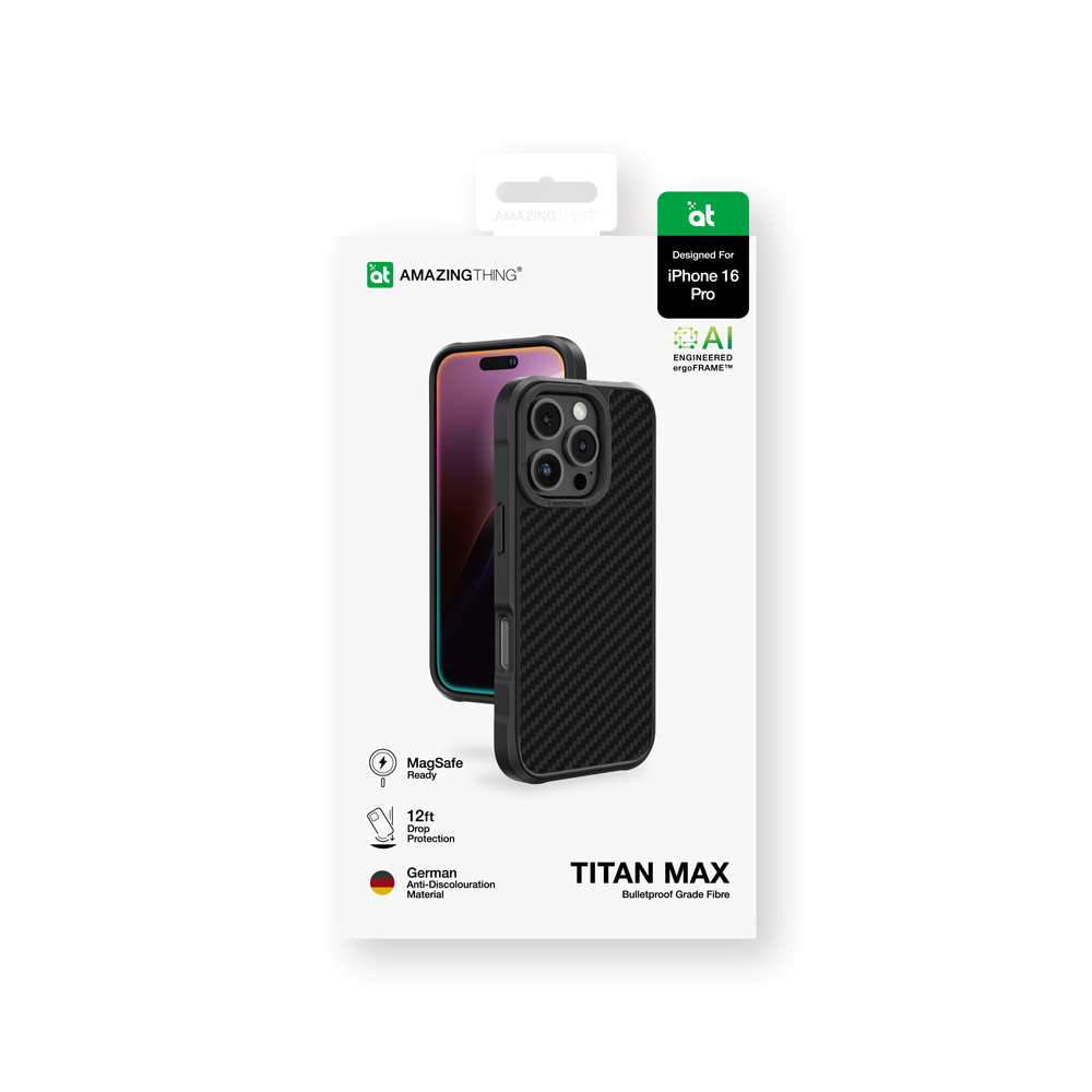 Apple iPhone 16 Pro Uyumlu Kılıf Magsafe Şarj Özellikli 600D Aramid Fiber Amazingthing Titan Max Serisi Kapak - 12