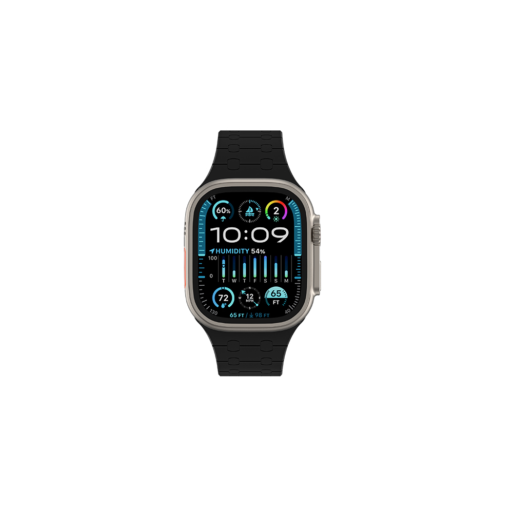 Apple Watch 7 45mm Uyumlu Amazingthing Smoothie Sport Magnetik Tak Çıkar Silikon Strap Kayış - 3