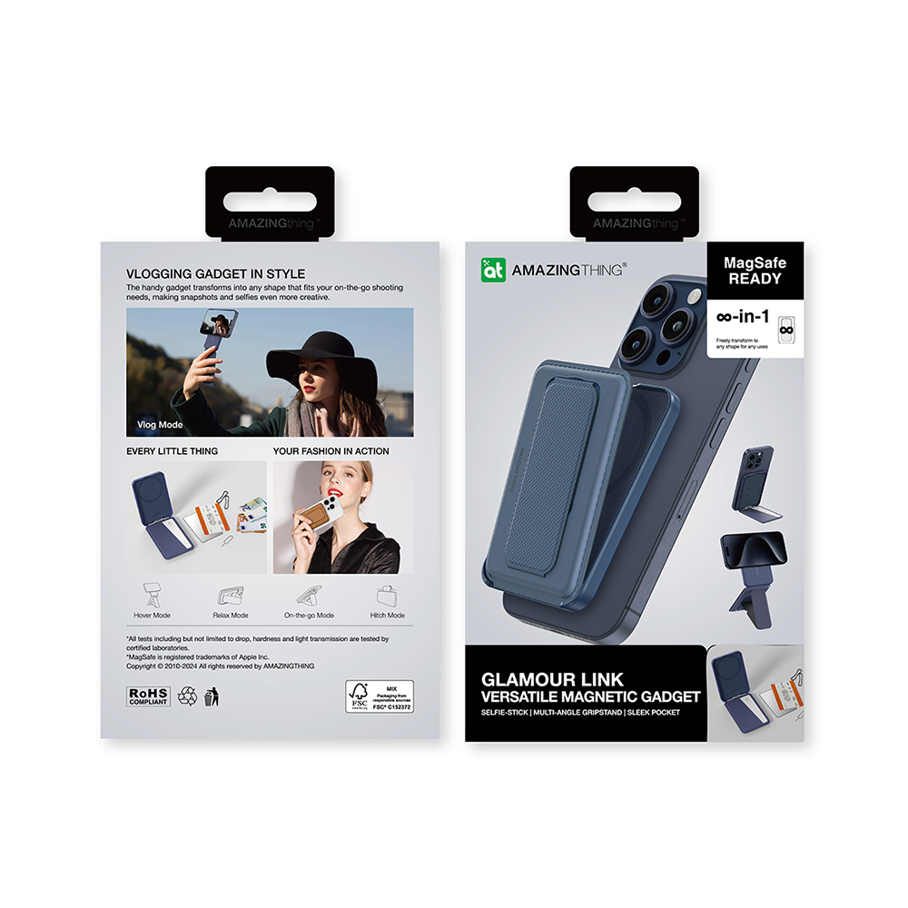 Amazingthing Glamour Link Fonksiyonel Çok Yönlü Grip Standlı Magnetik Kartlık - 26