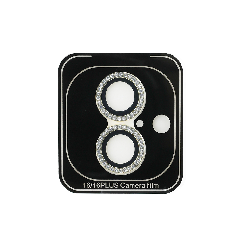 Apple iPhone 16 Uyumlu Guess Orjinal Lisanslı Rhinestone Ekran Koruyucu + Lens Koruyucu 2in1 Aksesuar Seti - 2