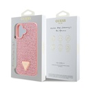 Apple iPhone 16 Uyumlu Kılıf Guess Orjinal Lisanslı Taşlı Arka Yüzey Üçgen Logolu Kapak - 21