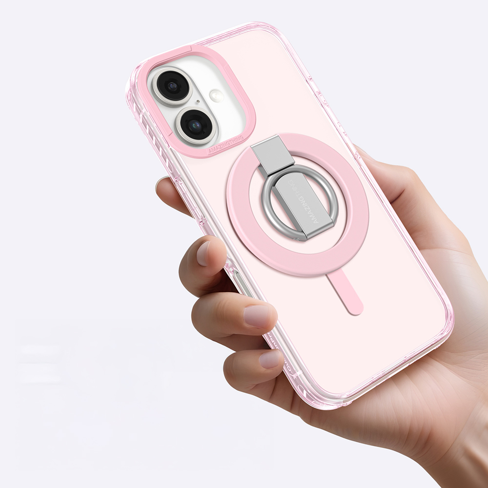 Apple iPhone 16 Plus Uyumlu Kılıf Magsafe Şarj Özellikli Yüzük Standlı Amazingthing Titan Pro Serisi Kapak - 5