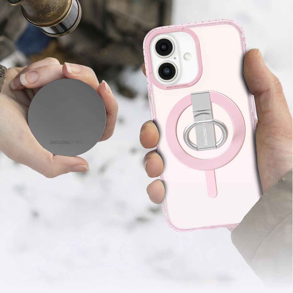 Apple iPhone 16 Plus Uyumlu Kılıf Magsafe Şarj Özellikli Yüzük Standlı Amazingthing Titan Pro Serisi Kapak - 8