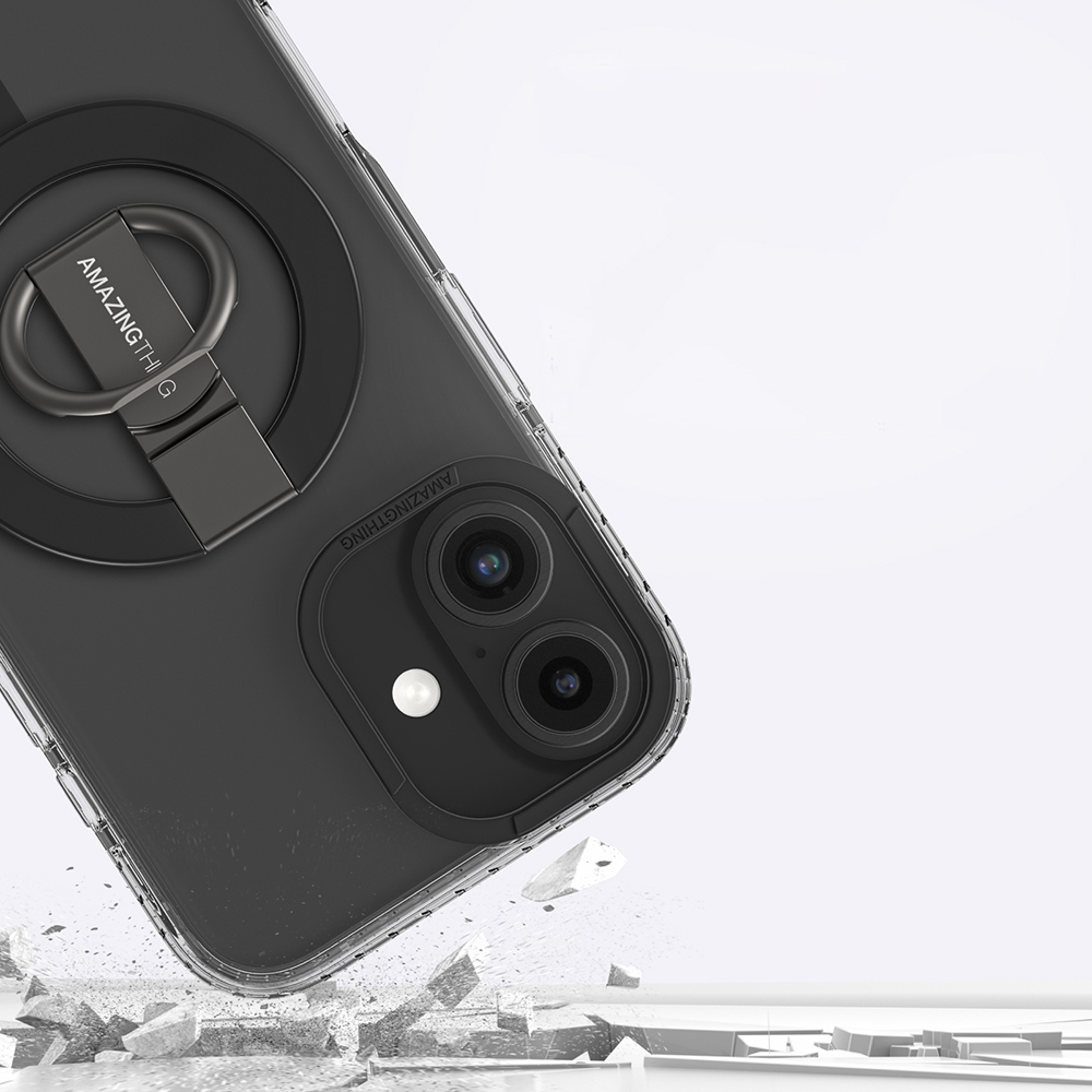 Apple iPhone 16 Plus Uyumlu Kılıf Magsafe Şarj Özellikli Yüzük Standlı Amazingthing Titan Pro Serisi Kapak - 21