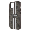 Apple iPhone 14 Uyumlu Kılıf Guess Orjinal Lisanslı Magsafe Şarj Özellikli 4G Şerit Tasarımlı Printed Kapak - 5