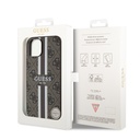 Apple iPhone 14 Uyumlu Kılıf Guess Orjinal Lisanslı Magsafe Şarj Özellikli 4G Şerit Tasarımlı Printed Kapak - 7