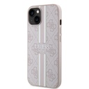 Apple iPhone 14 Uyumlu Kılıf Guess Orjinal Lisanslı Magsafe Şarj Özellikli 4G Şerit Tasarımlı Printed Kapak - 9
