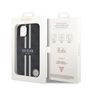 Apple iPhone 14 Uyumlu Kılıf Guess Orjinal Lisanslı Magsafe Şarj Özellikli 4G Şerit Tasarımlı Printed Kapak - 23