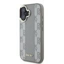 Apple iPhone 16 Uyumlu Kılıf DKNY Orjinal Lisanslı Magsafe Şarj Özellikli 3D Yazılı Checkered Pattern Kapak - 1