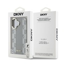 Apple iPhone 16 Uyumlu Kılıf DKNY Orjinal Lisanslı Magsafe Şarj Özellikli 3D Yazılı Checkered Pattern Kapak - 7