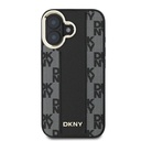Apple iPhone 16 Uyumlu Kılıf DKNY Orjinal Lisanslı Magsafe Şarj Özellikli 3D Yazılı Checkered Pattern Kapak - 9
