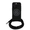 Apple iPhone 16 Pro Max Uyumlu Kılıf Karl Lagerfeld Orjinal Lisanslı Askı İpli Taşlı KL Yazılı Crossbody Cord Kapak - 2