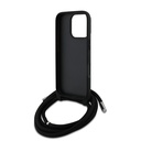 Apple iPhone 16 Pro Max Uyumlu Kılıf Karl Lagerfeld Orjinal Lisanslı Askı İpli Taşlı KL Yazılı Crossbody Cord Kapak - 5