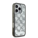 Apple iPhone 16 Pro Uyumlu Kılıf Karl Lagerfeld Orjinal Lisanslı Simli KL Yazılı Monogram Gradient Kapak - 1