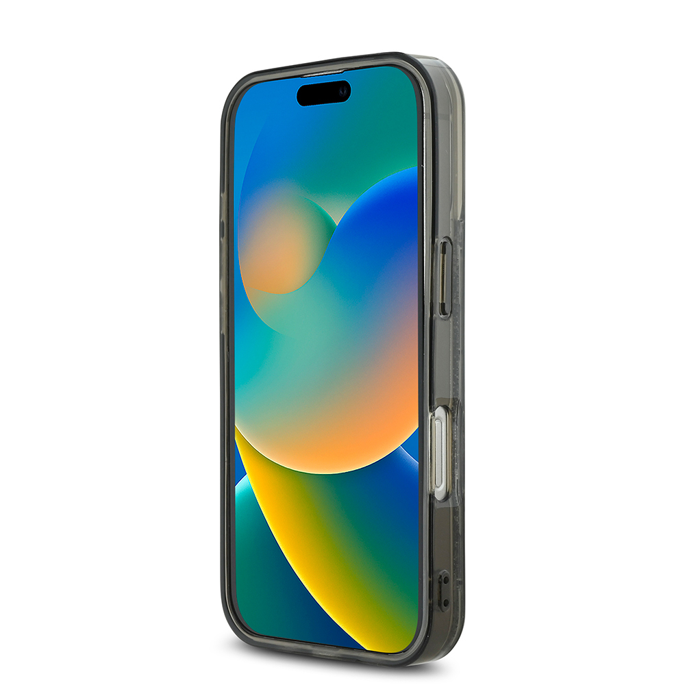 Apple iPhone 16 Pro Uyumlu Kılıf Karl Lagerfeld Orjinal Lisanslı Simli KL Yazılı Monogram Gradient Kapak - 4