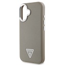 Apple iPhone 16 Plus Uyumlu Kılıf Guess Orjinal Lisanslı Magsafe Şarj Özellikli Grained Triangle Kapak - 12